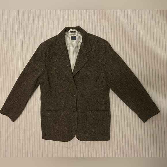 Vtg Liz Wear by Liz Claiborne Brown Tweed Jacket - Picture 2 of 9